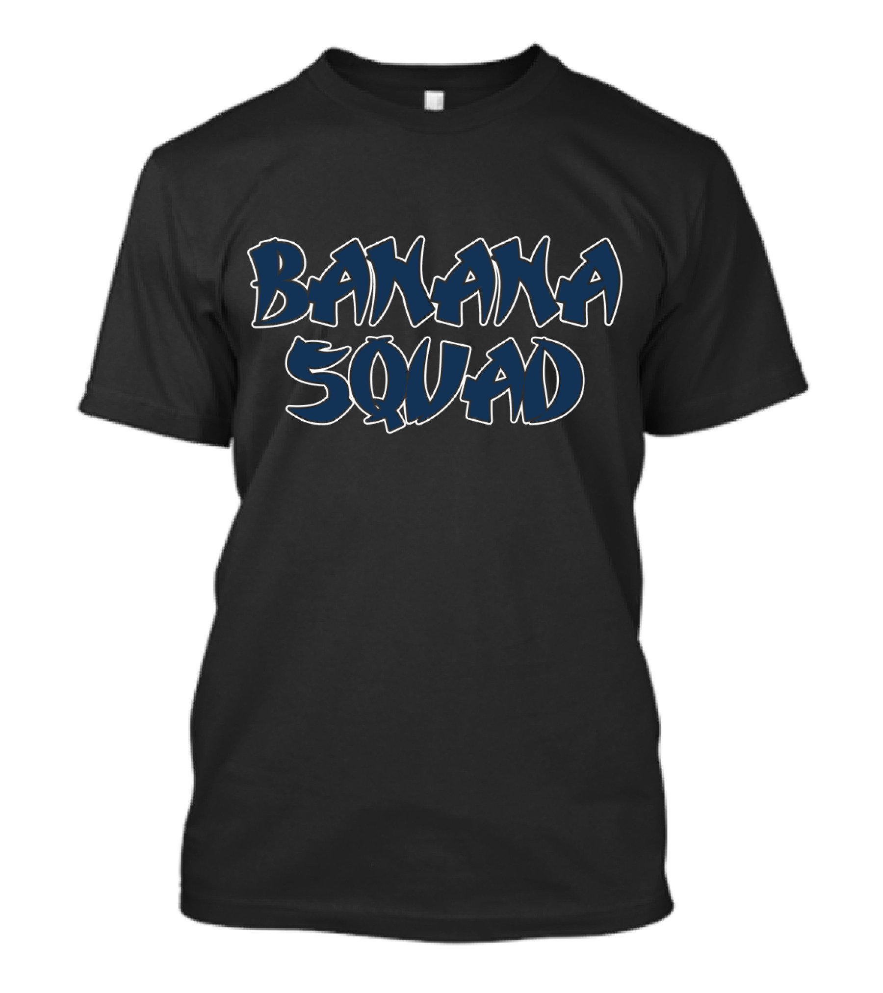 BANANA SQUAD Text In Bold Graffiti T-Shirt