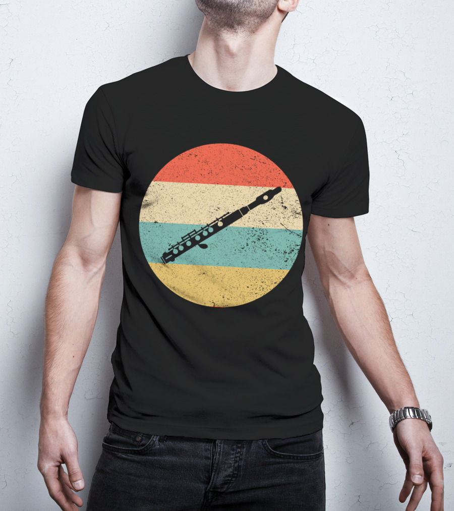 Vintage Retro Piccolo Colorful Distressed Circle T-Shirt