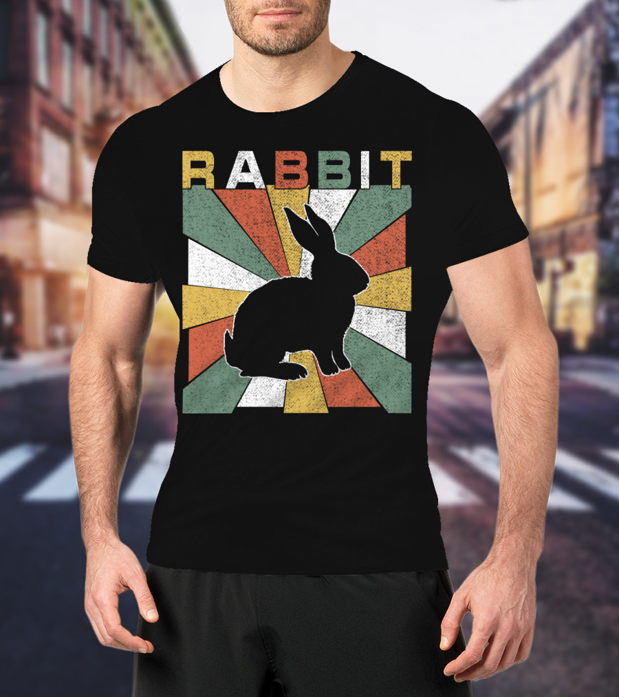 Rabbit Retro 70s Silhouette Sunburst T-Shirt