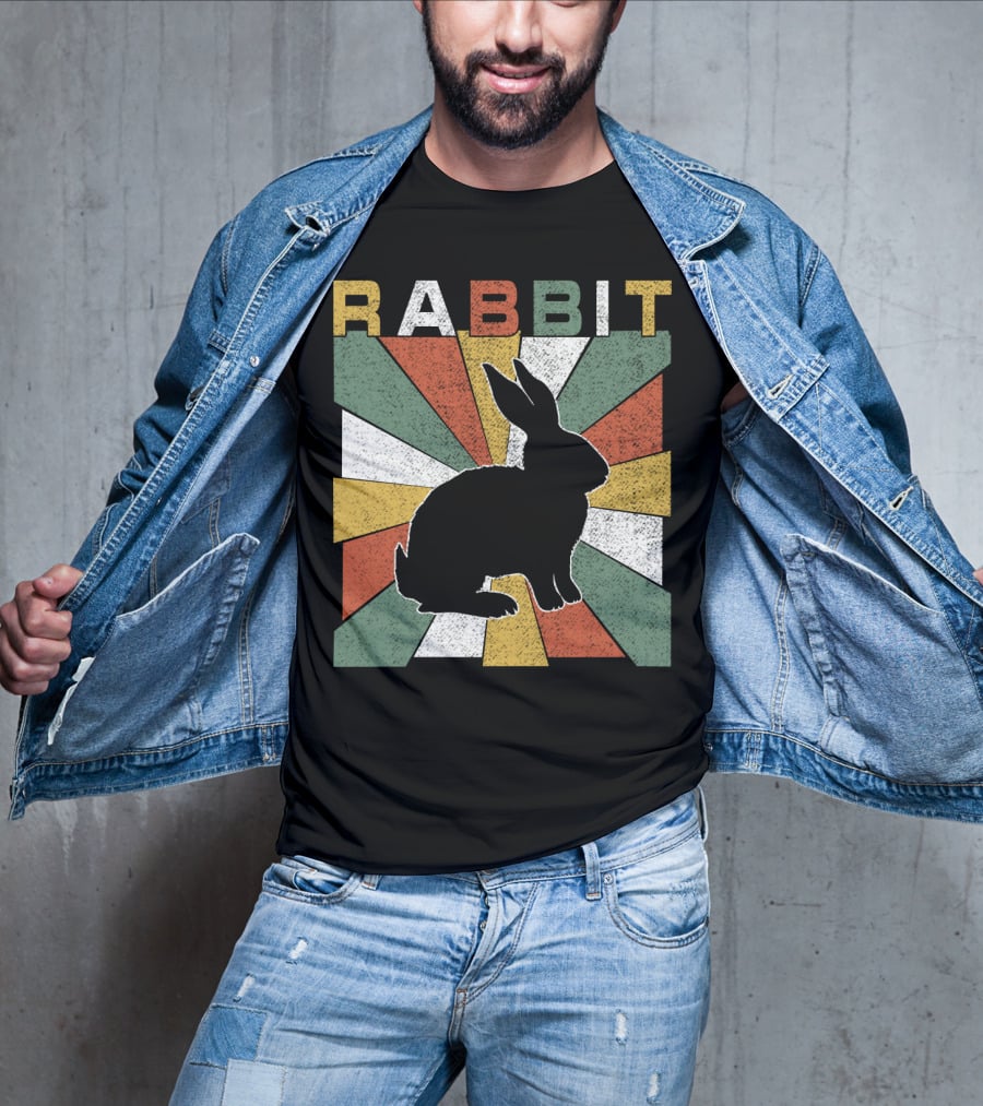 Rabbit Retro 70s Silhouette Sunburst T-Shirt