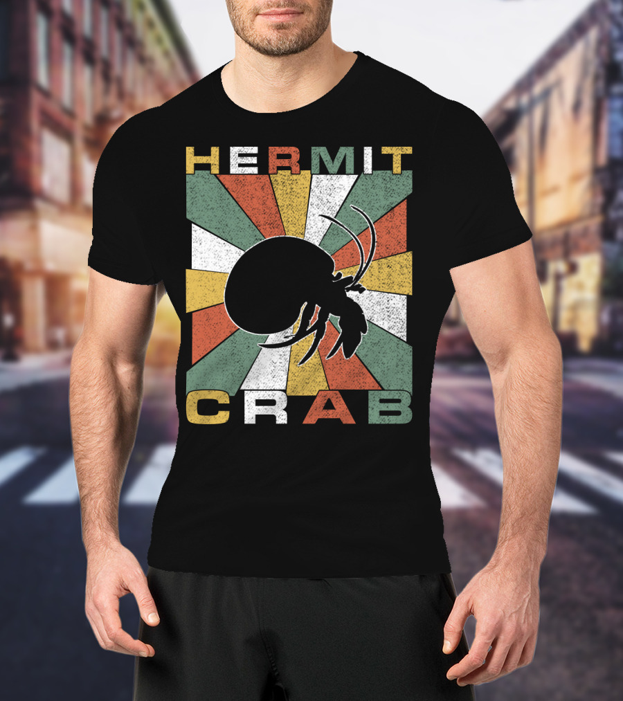 Hermit Crab Retro 70s Vintage T-Shirt