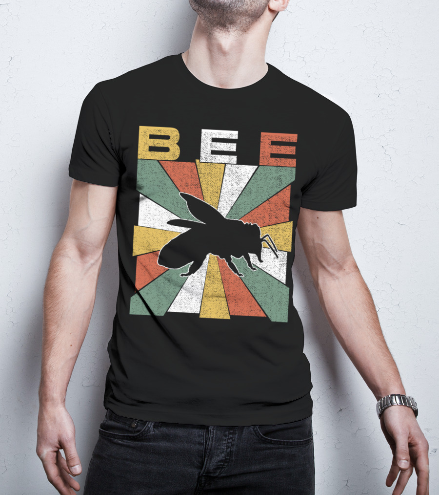 Bee Retro 70s Vintage Sunburst T-Shirt