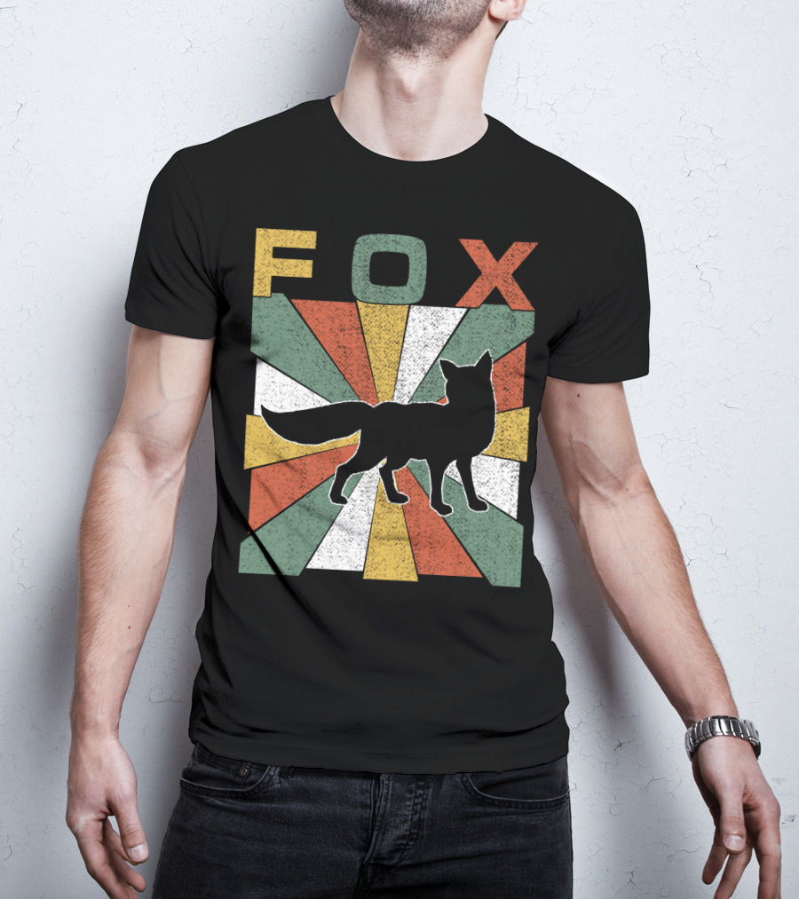 FOX Retro Vintage 70s Silhouette Burst T-Shirt