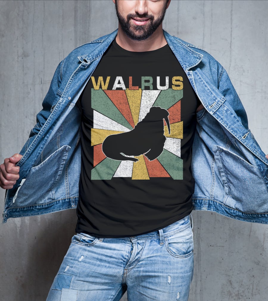 WALRUS Retro 70s Vintage Sunburst T-Shirt