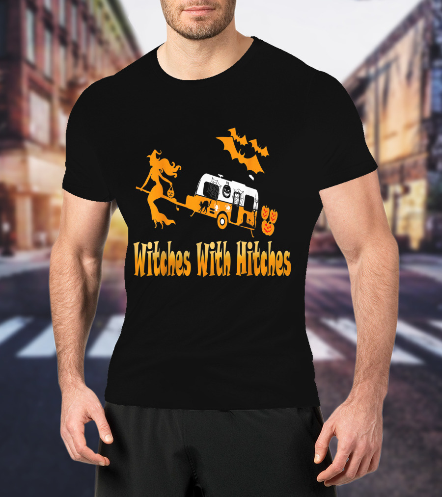Witches With Hitches Halloween Camping Adventure T-Shirt