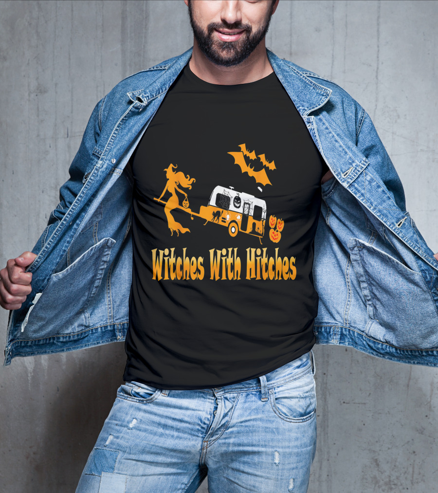 Witches With Hitches Halloween Camping Adventure T-Shirt