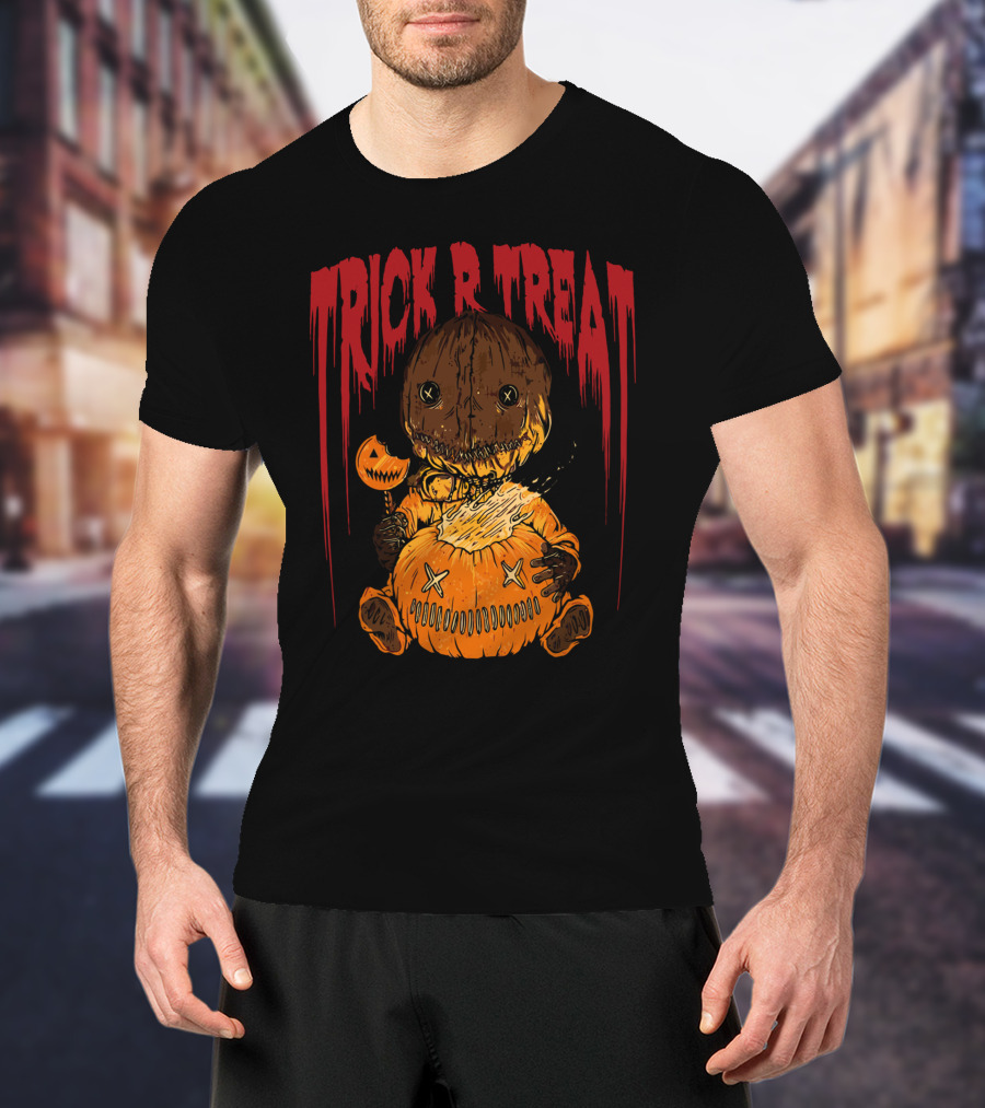 Trick R Treat Sam Pumpkin Horror Halloween T-Shirt