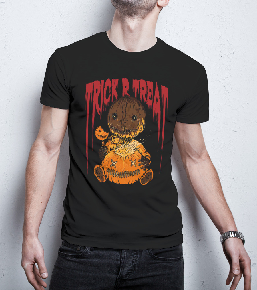 Trick R Treat Sam Pumpkin Horror Halloween T-Shirt
