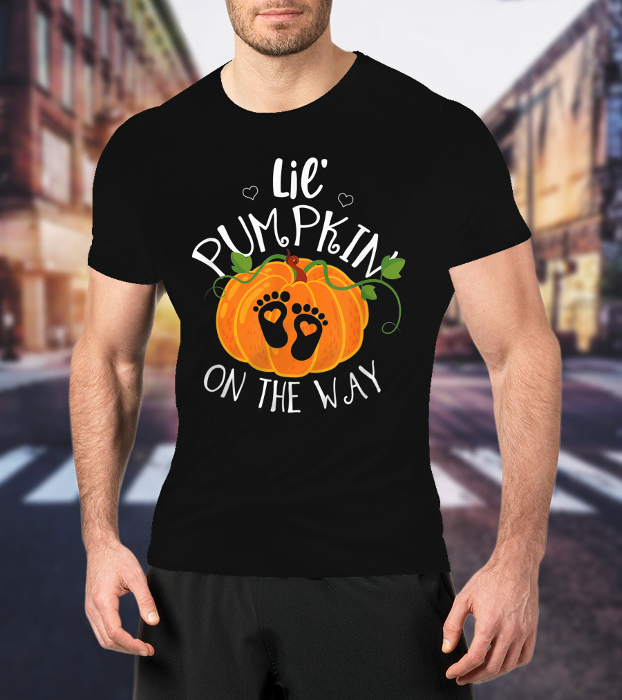 Lil' Pumpkin On The Way Halloween Pregnancy Mom To Be T-Shirt