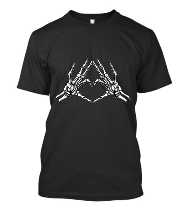 Skeleton Hand Heart Gesture T-Shirt