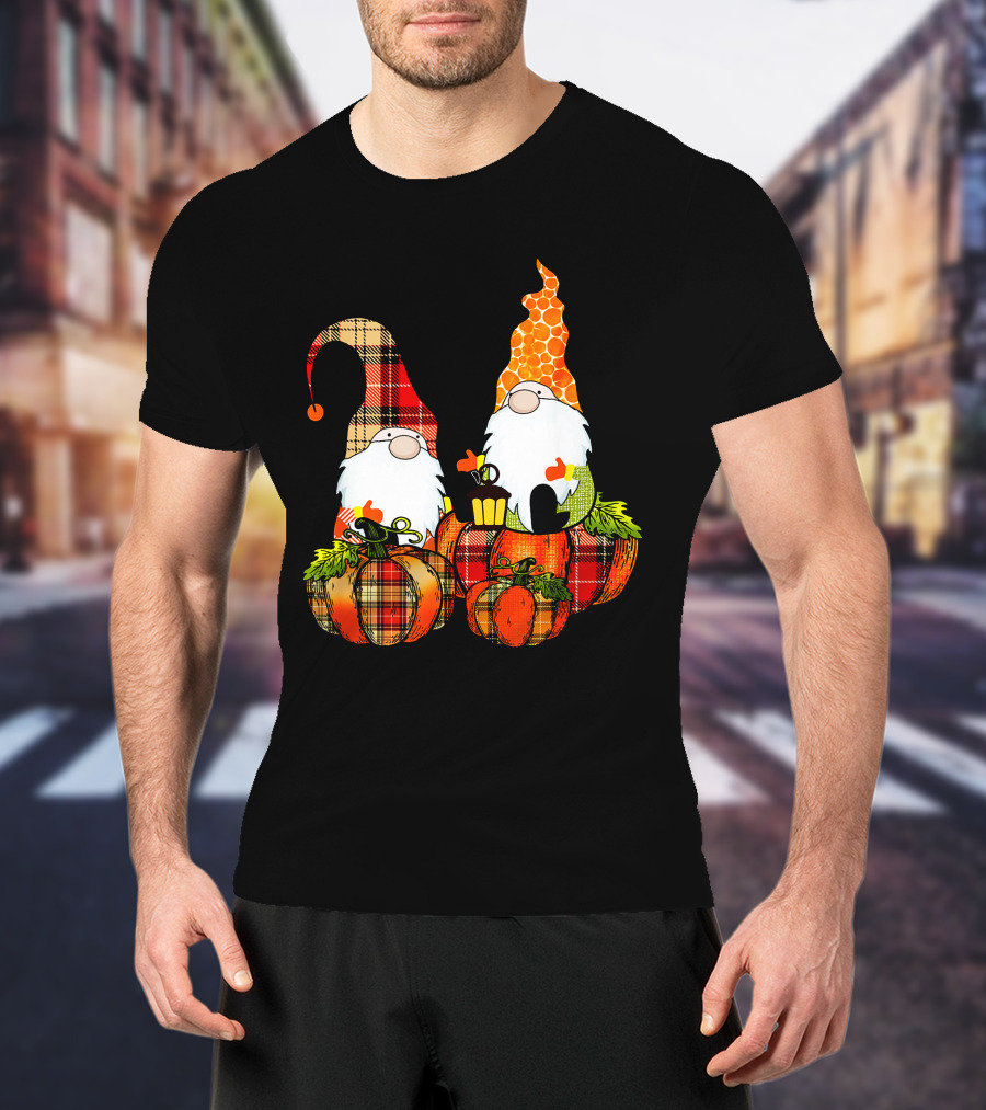Cute Gnomes Halloween Funny Pumpkin Costume T-Shirt