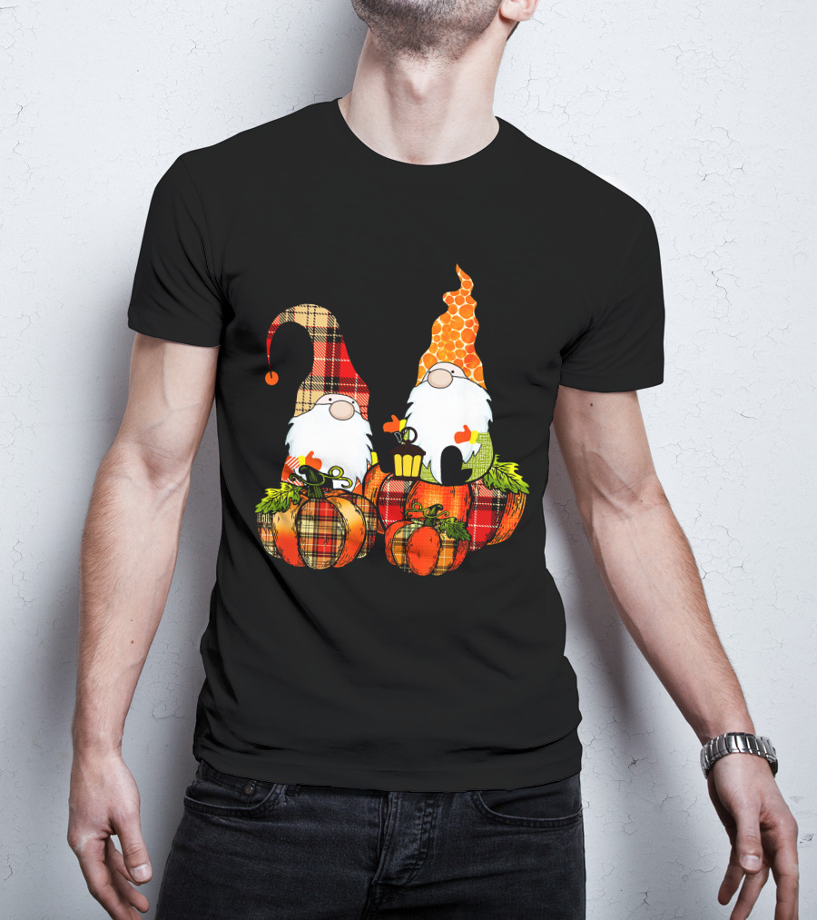 Cute Gnomes Halloween Funny Pumpkin Costume T-Shirt