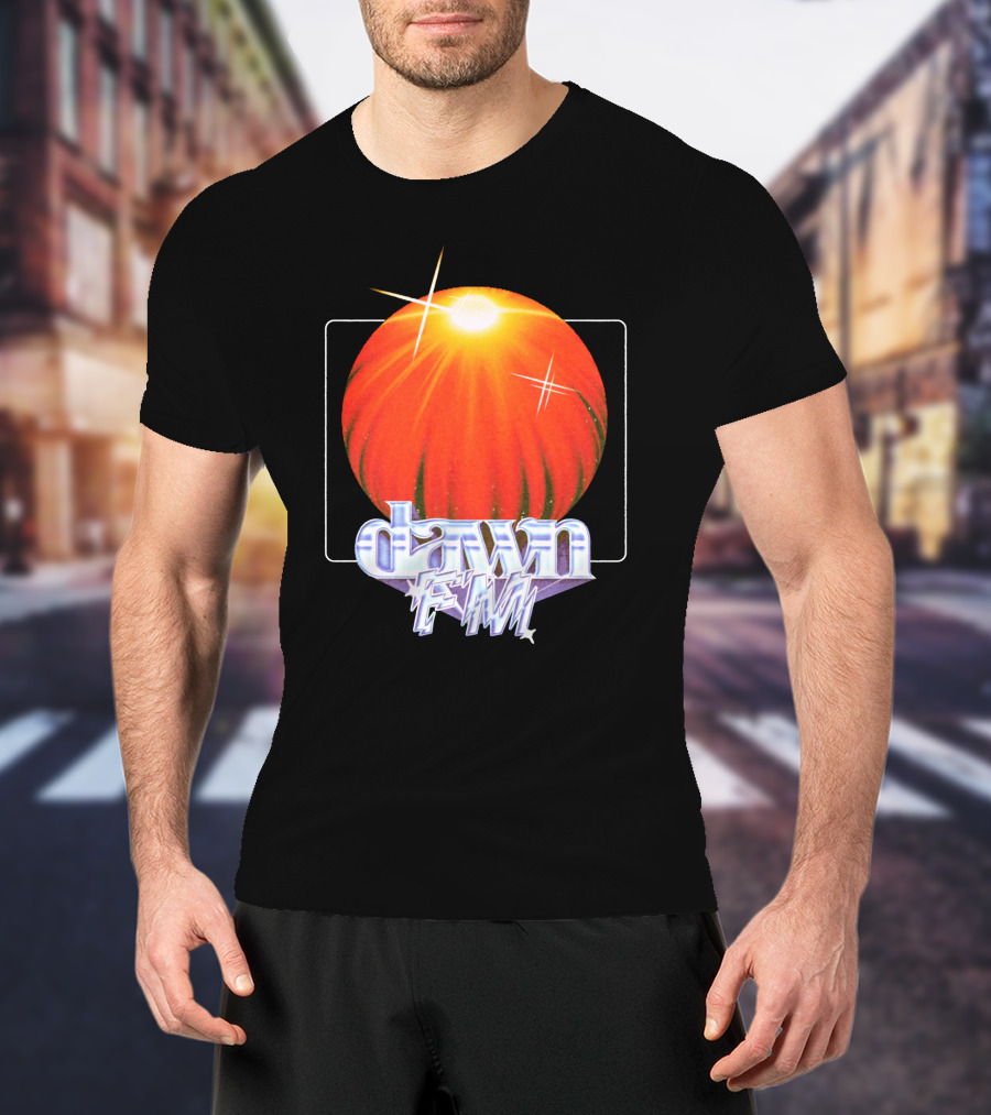 The Weeknd Dawn FM Sunburst Graphic Merchandise T-Shirt