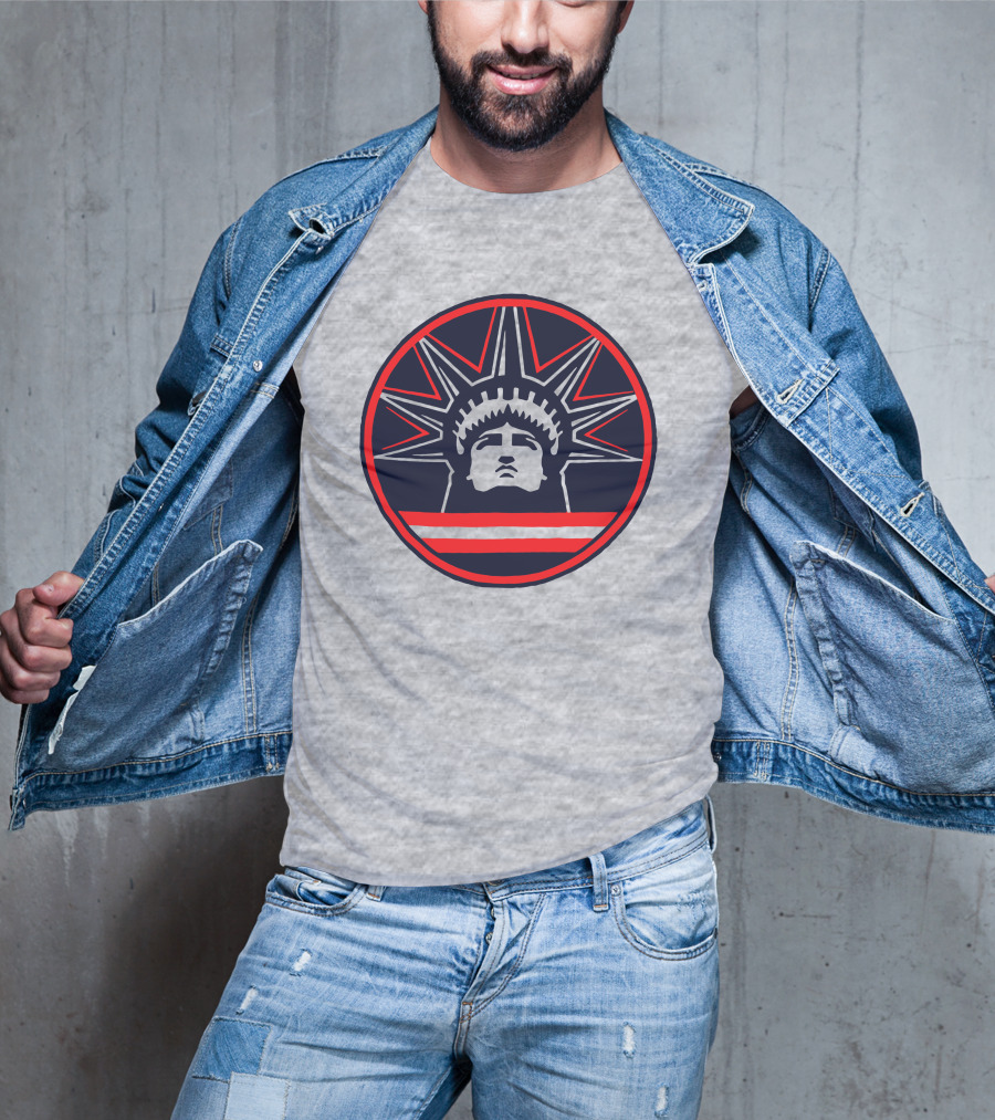 We Bleed Blue Liberty Icon Circle T-Shirt