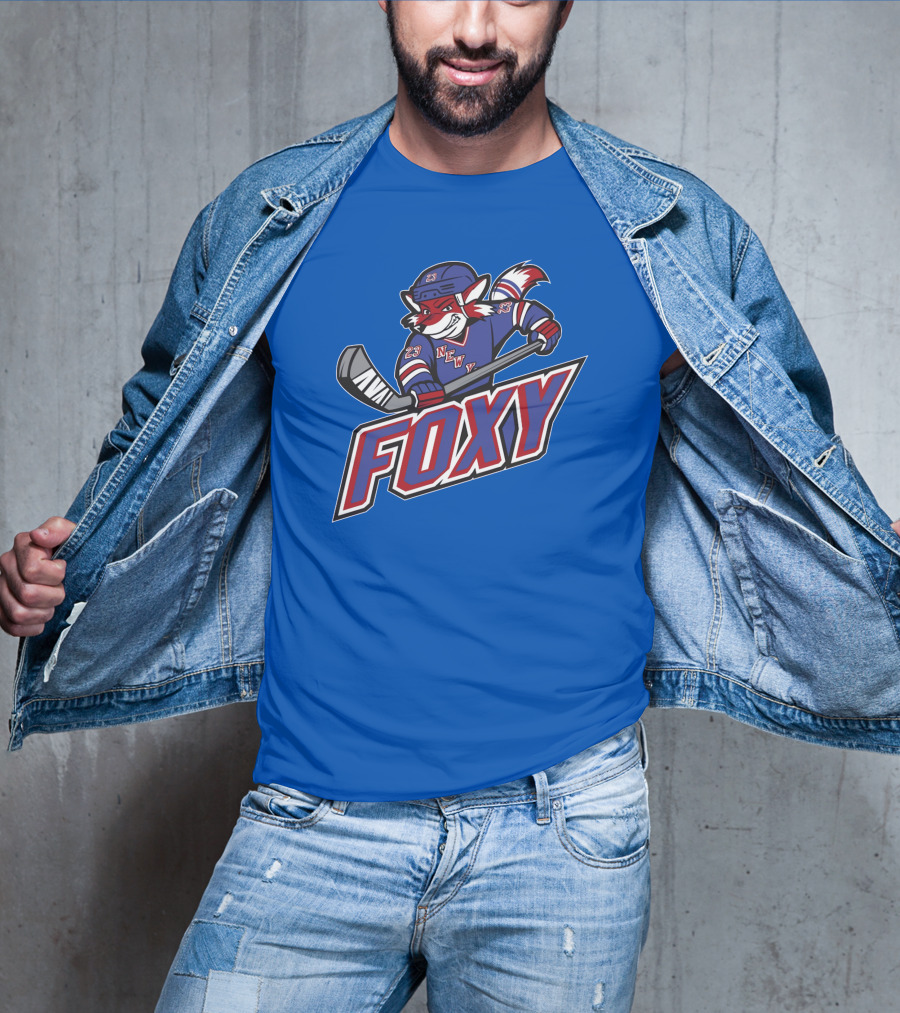 Foxy Hockey New York Blue We Bleed Blue Stores T-Shirt