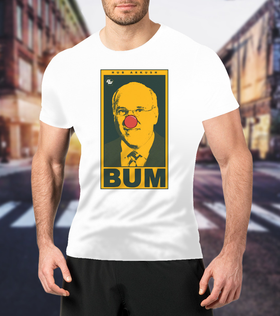 Game On Wisconsin Hub Arkush Bum Clown Nose T-Shirt