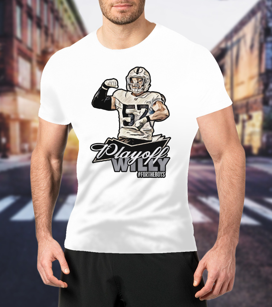 Playoff Willy 57 #ForTheBoys Football Player T-Shirt
