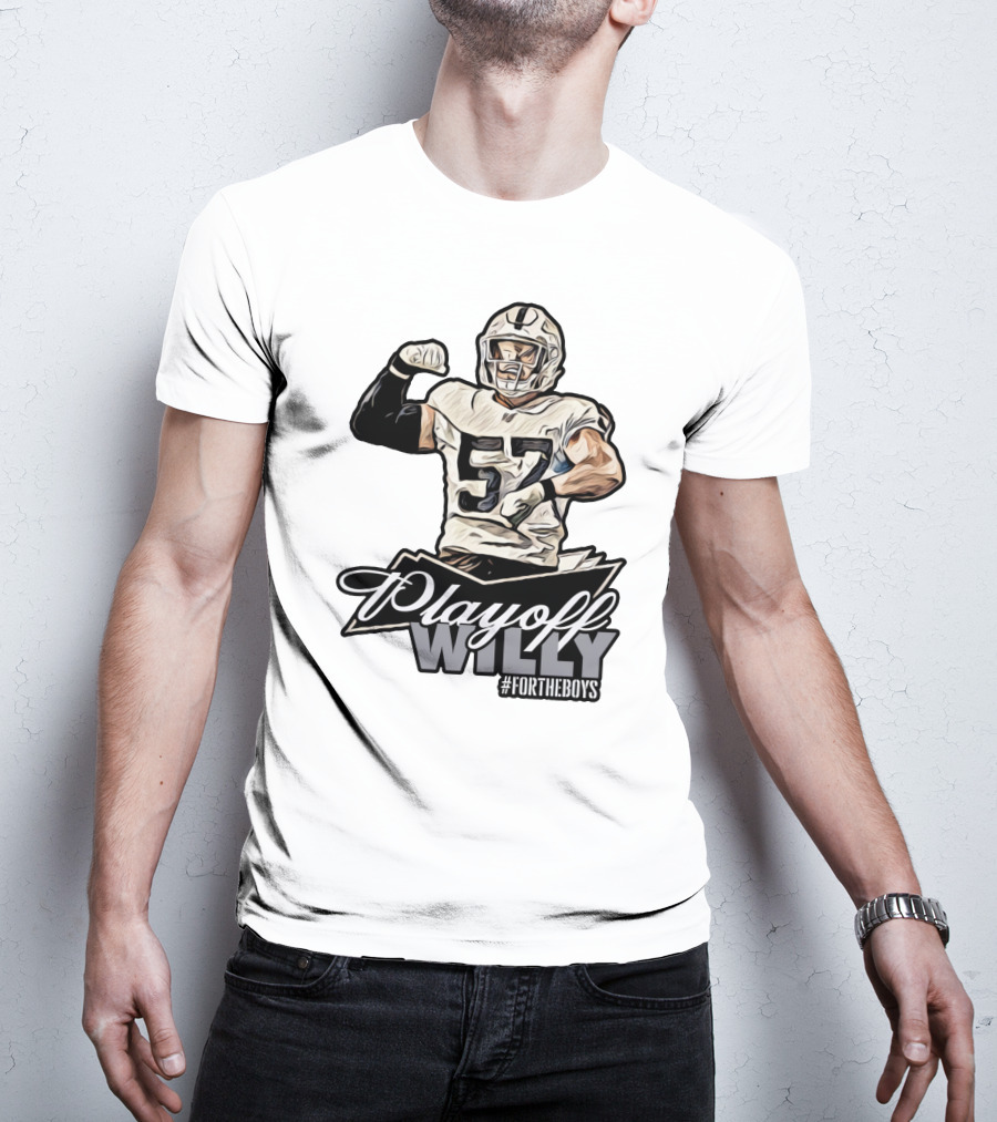 Playoff Willy 57 #ForTheBoys Football Player T-Shirt