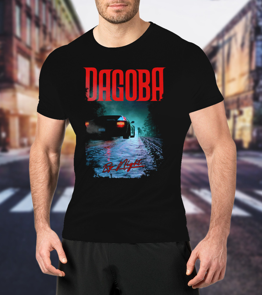 Dagoba By Night Retro Car Scene T-Shirt