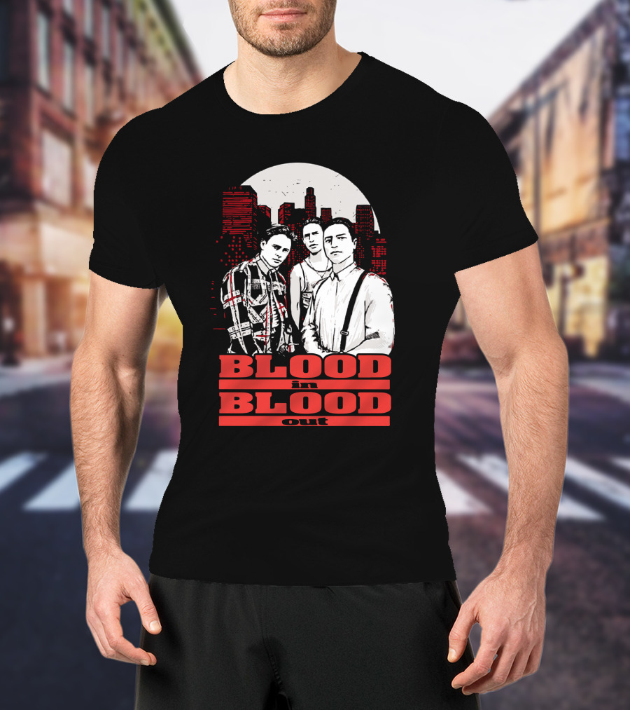 Blood In Blood Out Los Angeles Trio Urban Skyline T-Shirt