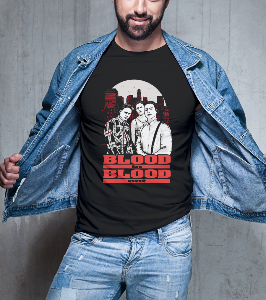 Blood In Blood Out Los Angeles Trio Urban Skyline T-Shirt