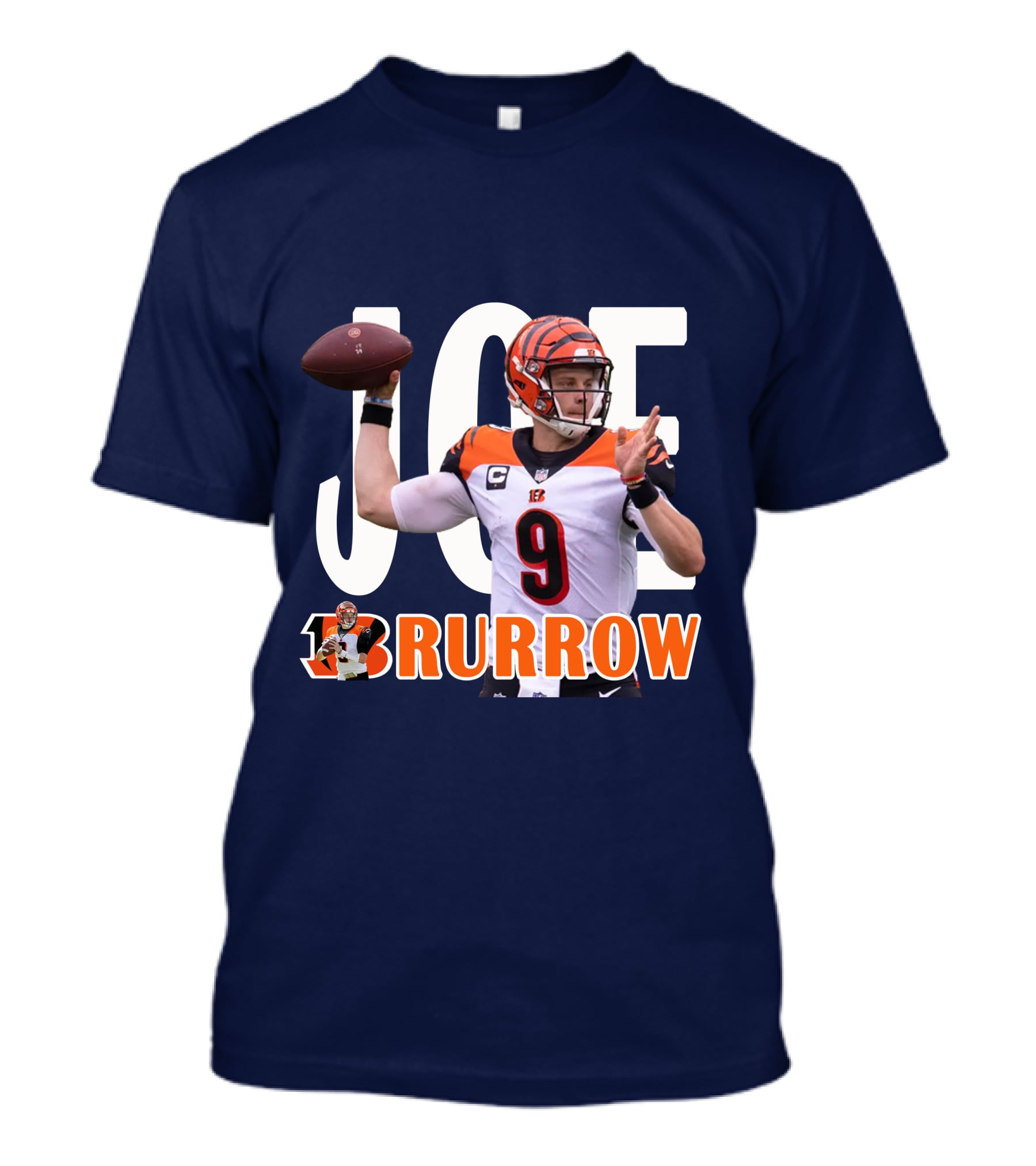 Joe 9 Burrow Football Quarterback Pass Bengals T-Shirt