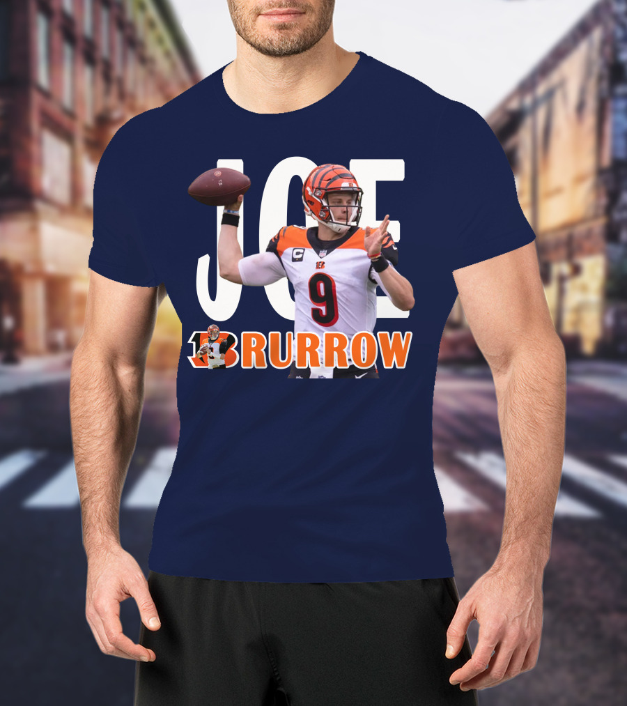 Joe 9 Burrow Football Quarterback Pass Bengals T-Shirt