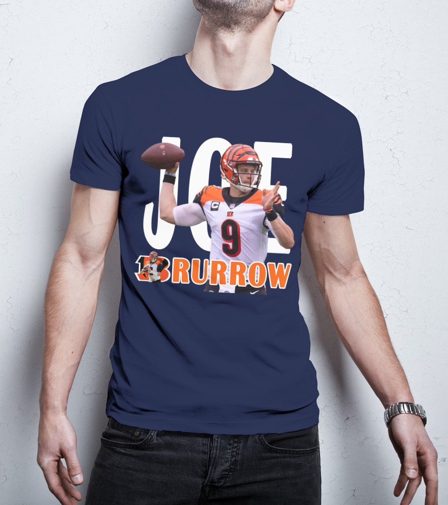 Joe 9 Burrow Football Quarterback Pass Bengals T-Shirt