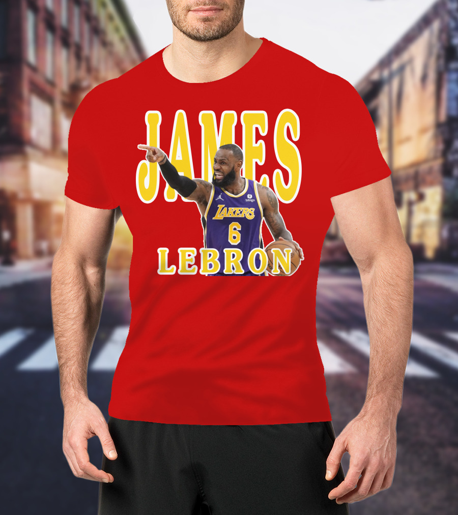 LeBron James Lakers Basketball 6 Jersey T-Shirt