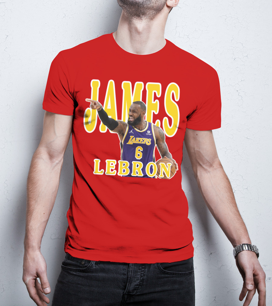 LeBron James Lakers Basketball 6 Jersey T-Shirt