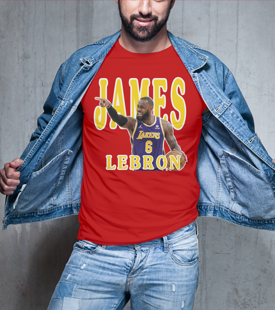 LeBron James Lakers Basketball 6 Jersey T-Shirt