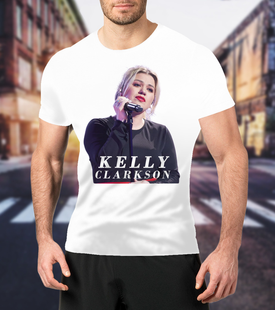 KELLY CLARKSON Concert Performance Microphone Stage T-Shirt