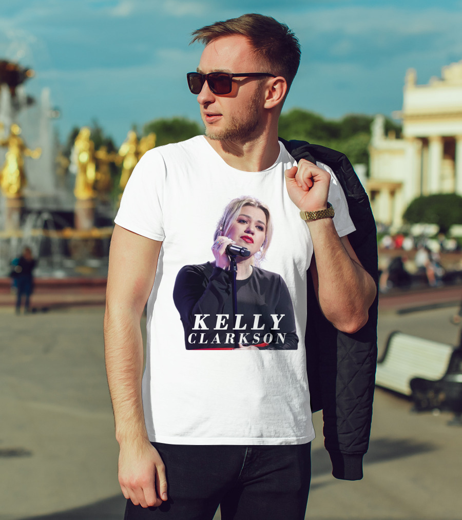 KELLY CLARKSON Concert Performance Microphone Stage T-Shirt