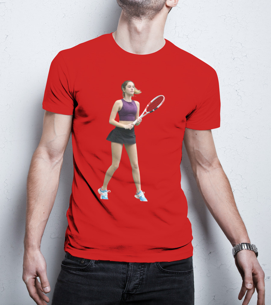 Mackenzie Raine Tennis Player With Racket T-Shirt