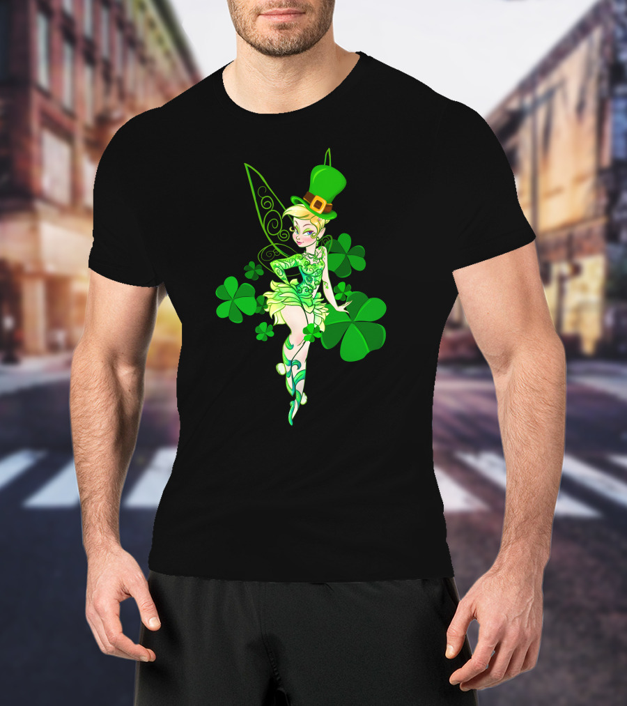 TKB Patrick's Day Fairy In Clover And Green Hat Attire T-Shirt