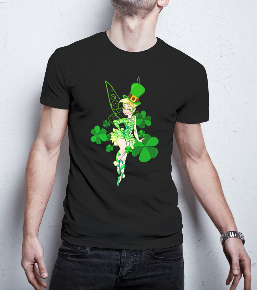 TKB Patrick's Day Fairy In Clover And Green Hat Attire T-Shirt