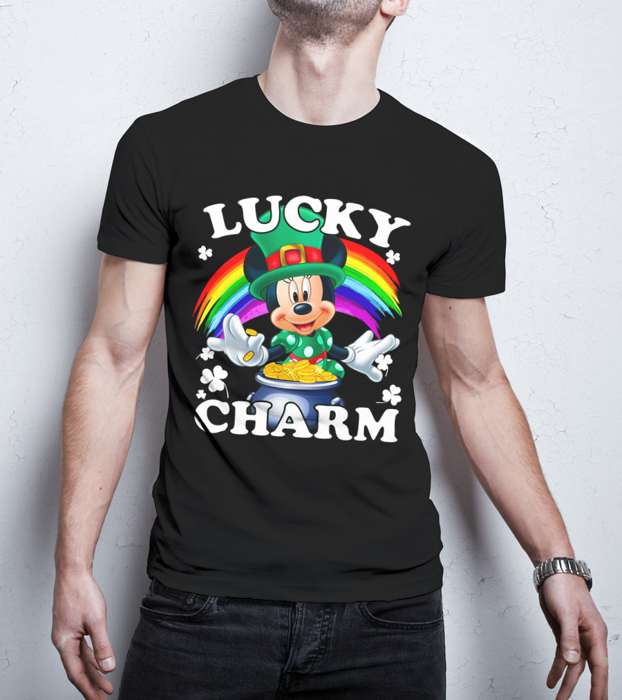 Lucky Charm Rainbow Mickey Pot Of Gold T-Shirt