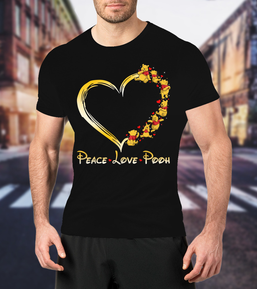 Peace Love Pooh Heart T-Shirt