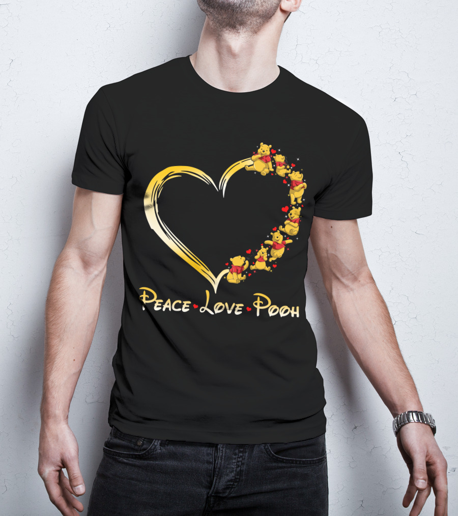 Peace Love Pooh Heart T-Shirt