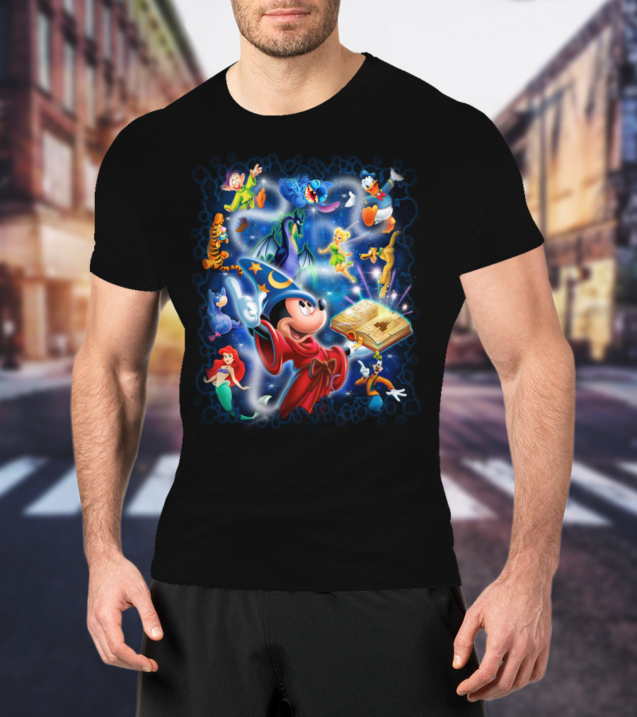 Fantasia Magic Adventure Mickey Sorcerer's Apprentice Disney Characters T-Shirt