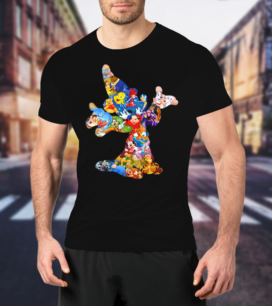 Mky Characters Disney Character Collage T-Shirt