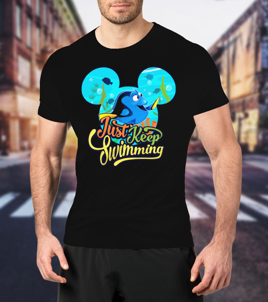 Just Keep Swimming Mickey Mouse Ears Dory T-Shirt