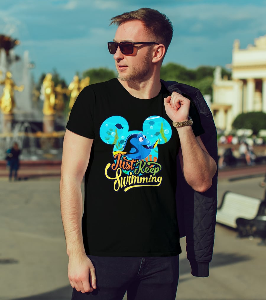 Just Keep Swimming Mickey Mouse Ears Dory T-Shirt