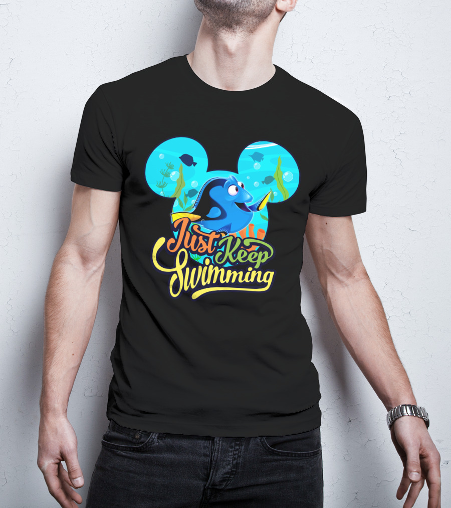 Just Keep Swimming Mickey Mouse Ears Dory T-Shirt