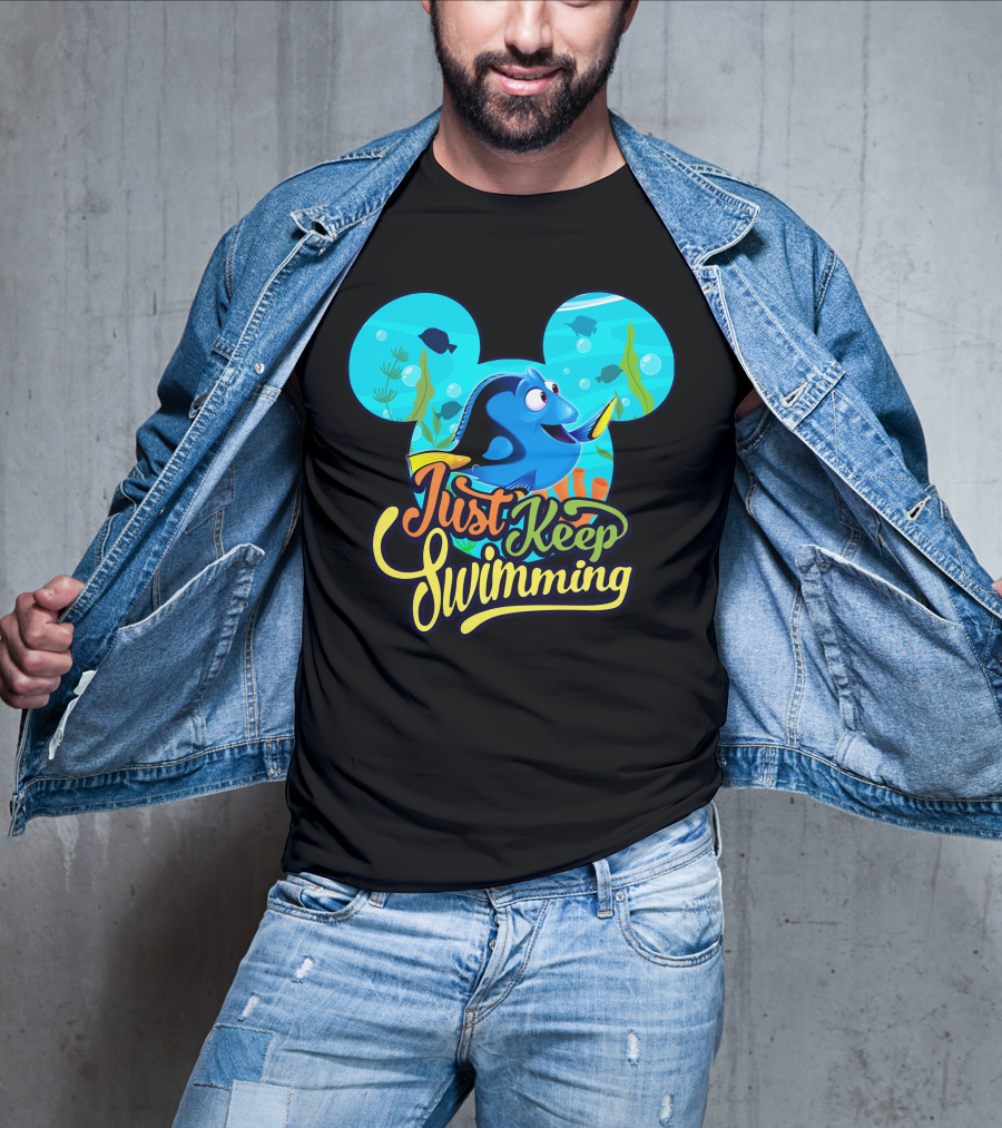 Just Keep Swimming Mickey Mouse Ears Dory T-Shirt