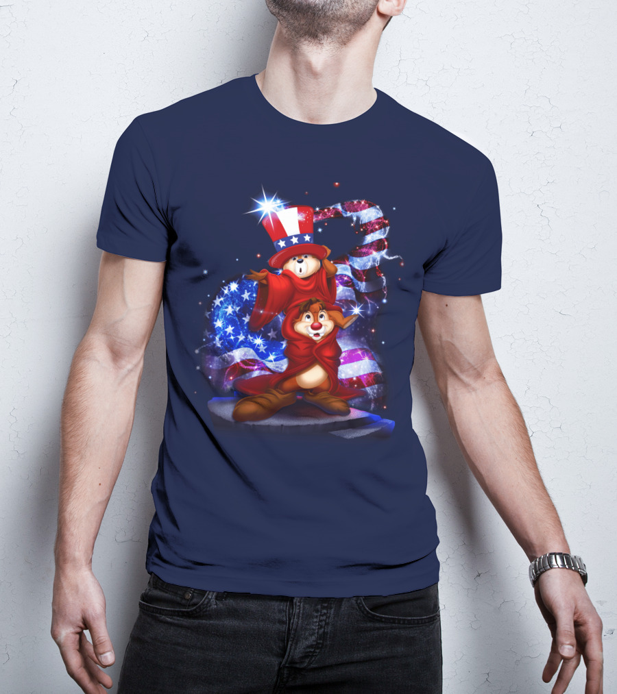 Chip 'n' Dale USA Patriotic Magic Hat T-Shirt
