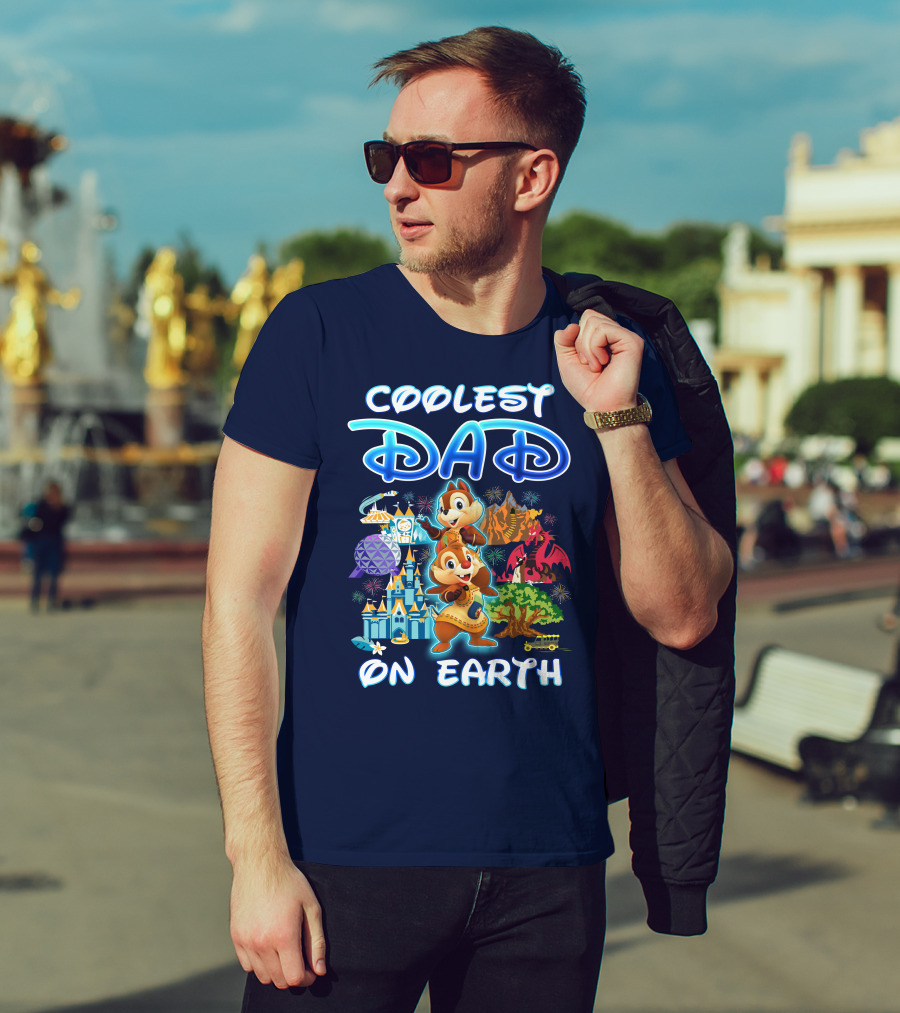 Coolest Dad On Earth Chipmunks Magical Park Adventure T-Shirt
