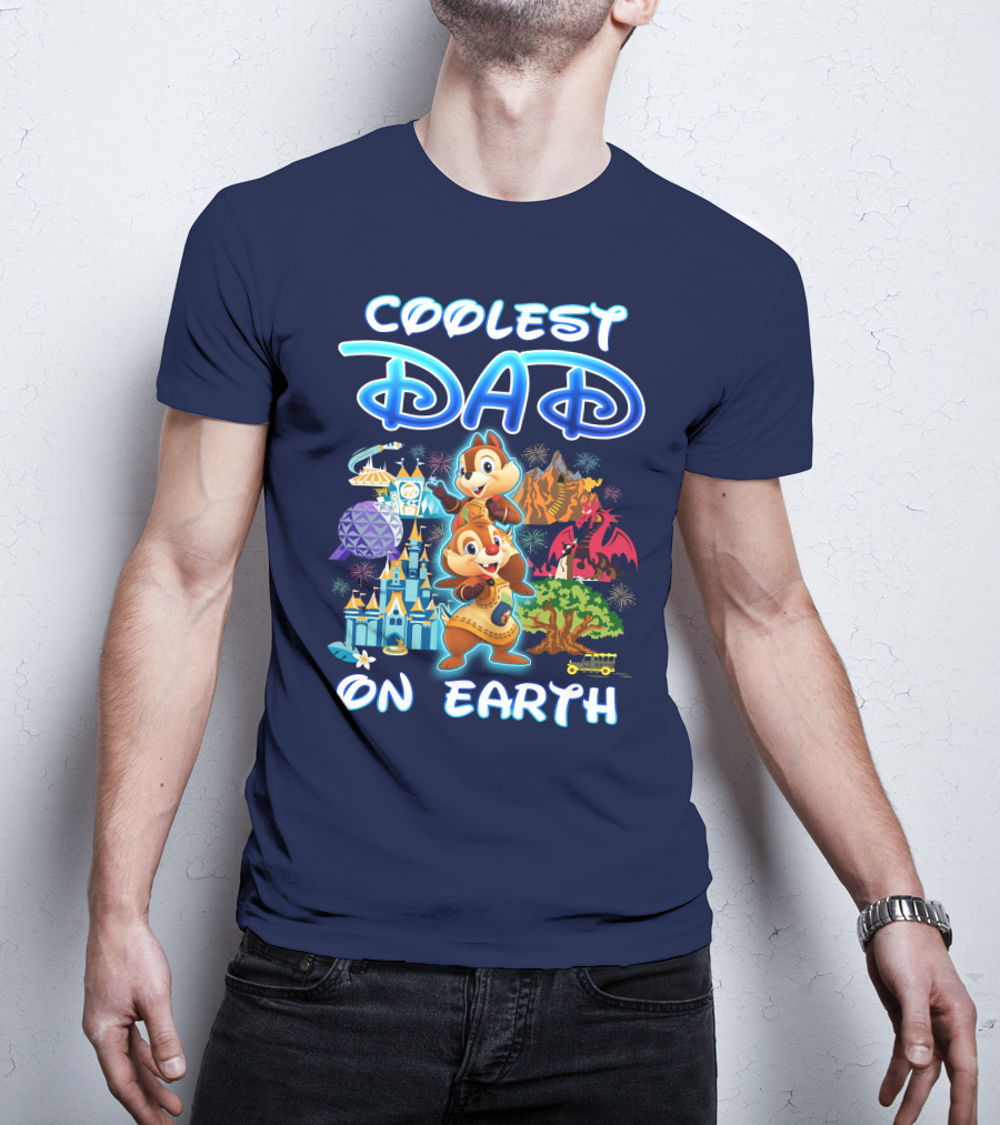 Coolest Dad On Earth Chipmunks Magical Park Adventure T-Shirt