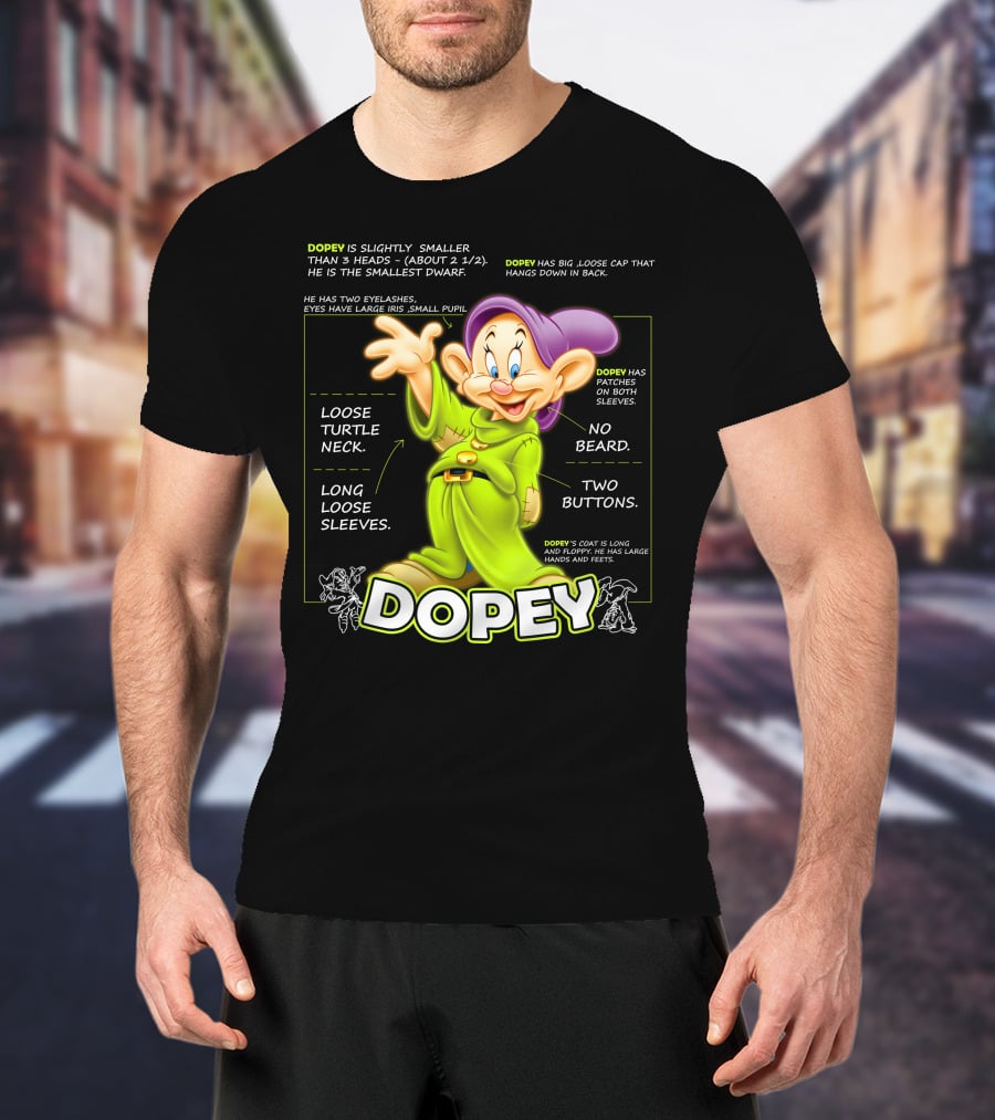 DOPEY Fun Loose Turtle Neck Two Buttons Long Sleeves T-Shirt