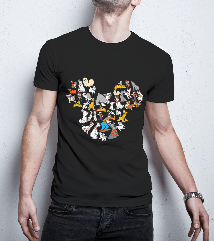 Disney Dogs Mickey Mouse Shape T-Shirt